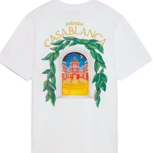 BRAND NEW W/ TAGS VERIFIED CASABLANCA White 'Casablanca Avenida' T-Shirt - Large